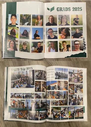 two hcos yearbooks displayed on open pages