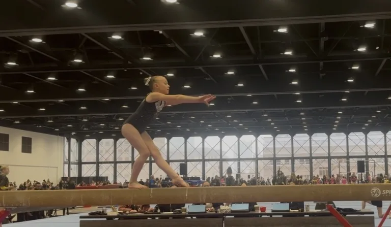 Emily on the balance beam