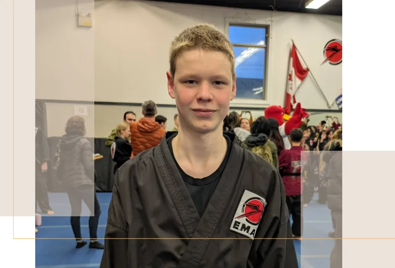 Frits standing in his MMA gear