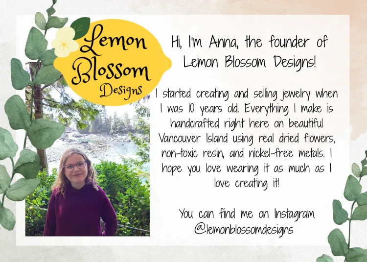 Anna's Poster for her business